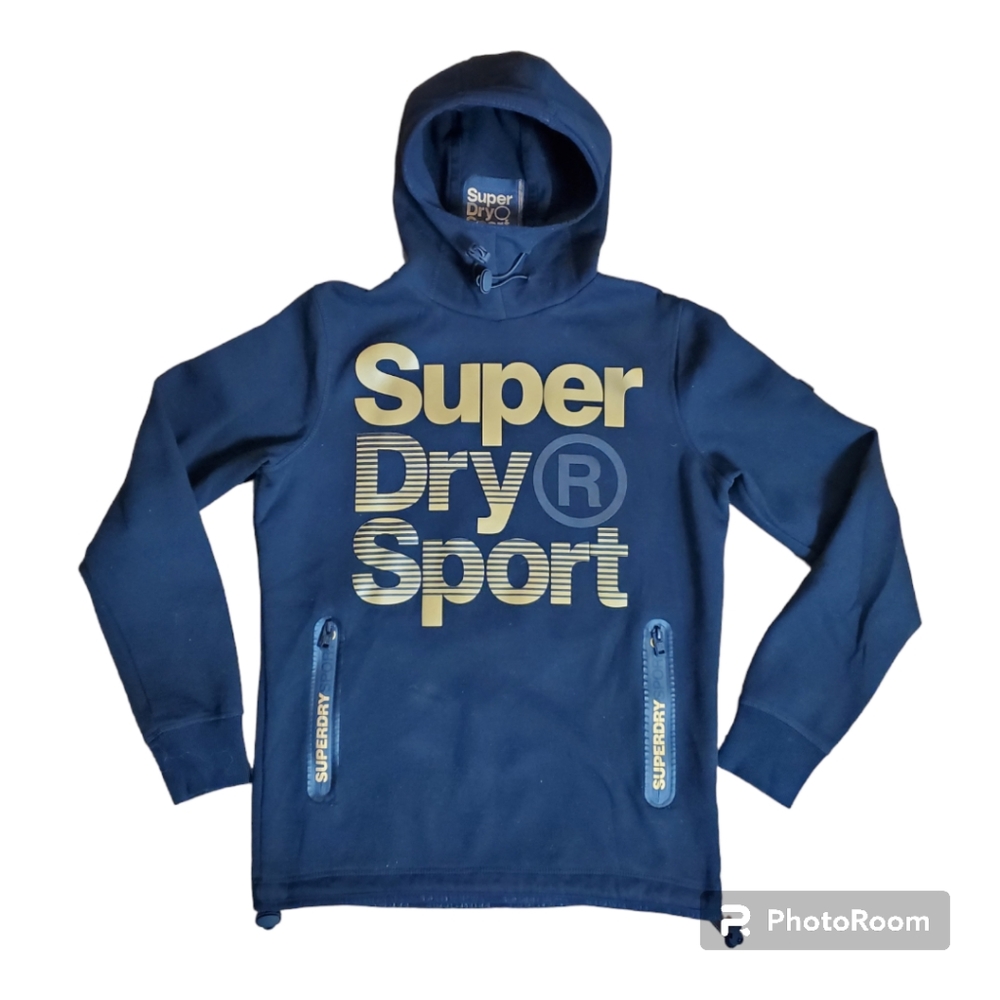 SuperDry Sport Gold Label Womans Hoodie Sweater Slimfit Gym Tech